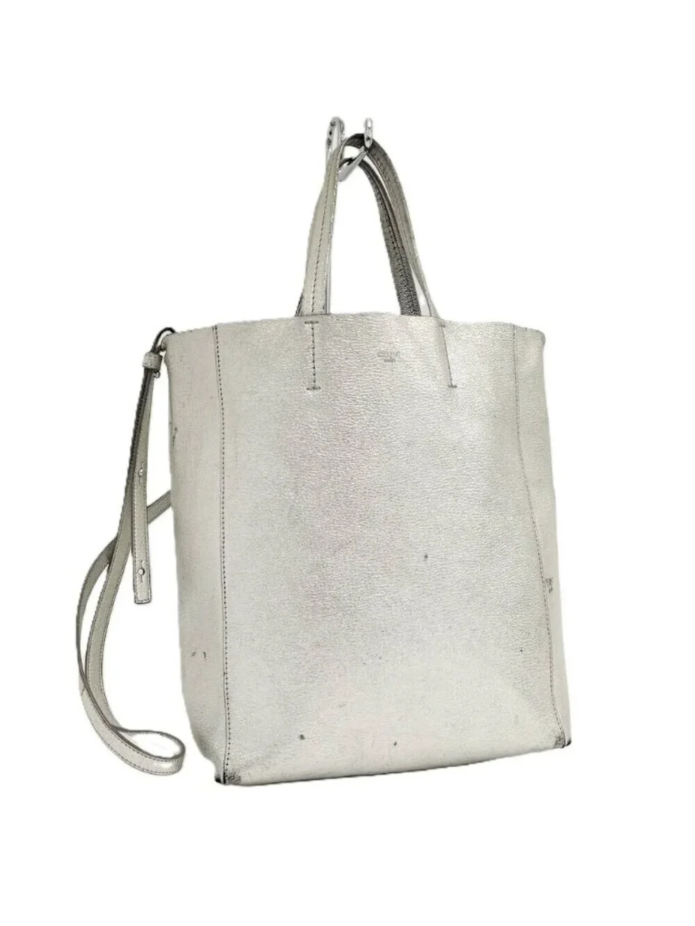 Celine Vertical Cover Small Bag Silver